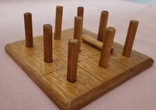 Tic Tac Toe, jogo de tabuleiro de madeira, noughts & crosses, projeto escolar vintage. comprar usado  Enviando para Brazil