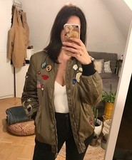 Zara bomberjacke patches gebraucht kaufen  Berlin