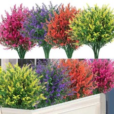 Pacote com 4 flores artificiais plantas falsas flores de plástico resistentes ao ar livre GRÁTIS RÁPIDO comprar usado  Enviando para Brazil