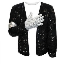 Luva jaqueta lantejoulas preta Michael Jackson Billie Jean para crianças adultos Halloween comprar usado  Enviando para Brazil