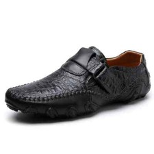 Sapatos masculinos de couro genuíno mocassins casuais moda respirável slip on de condução comprar usado  Enviando para Brazil