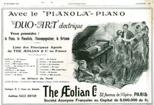 Publicité ancienne pianola d'occasion  France