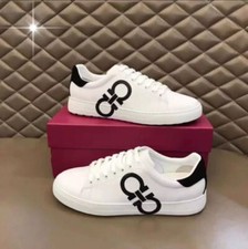 Sapatos de tabuleiro casuais masculinos Salvatore Ferragamo preto e branco comprar usado  Enviando para Brazil