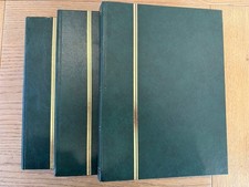 Three green stockbooks for sale  WINCHESTER