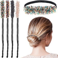 4 peças ferramenta de modelagem de cabelo strass acessórios faça você mesmo para mulheres meninas comprar usado  Enviando para Brazil