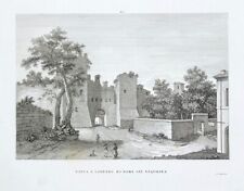 Italia Porta S. Lorenzo Di Roma Gia Esquilina por Orlandini 1840 Original Grabado  segunda mano  Embacar hacia Mexico