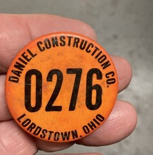 Distintivo antigo de funcionário Daniel Construction Co Lordstown Ohio Oh comprar usado  Enviando para Brazil