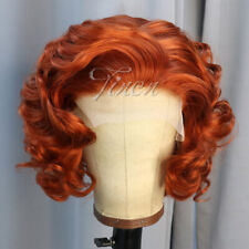 Peruca frontal de renda de gengibre cabelo sintético resistente ao calor cosplay drag queen peruca curta comprar usado  Enviando para Brazil