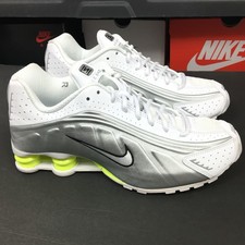 Tênis feminino tamanho 10.5 - Nike Shox R4 branco metálico prata Volt AR3565-102, usado comprar usado  Enviando para Brazil