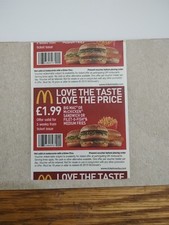 Mcdonald collectable voucher for sale  HESSLE