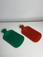 2 x saco de garrafa de água quente 12"x7" borracha grossa relaxar calor terapia fria dor vermelha comprar usado  Enviando para Brazil