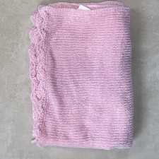 COBERTOR DE BEBÊ ACRÍLICO ROSA CHENILLE BORDA ESCALADA EXPECTATIVAS MARTEX comprar usado  Enviando para Brazil