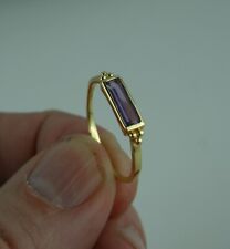 Sterling Silber Ring 18 Karat vergoldet mit Amethyst verschiedene Größen comprar usado  Enviando para Brazil