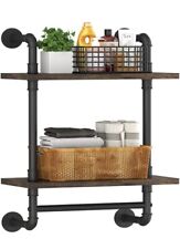 Prateleiras para tubos industriais prateleiras para tubos de ferro rack flutuante suspenso na parede comprar usado  Enviando para Brazil