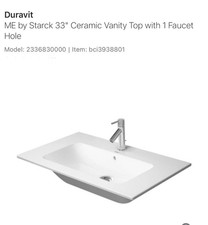 Duravit 2336830000 starck for sale  Hammond
