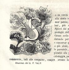 Stampa antica capolettera usato  Lecco