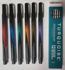 Lote 6 marcadores de linha fina PRISMACOLOR PREMIER E ESTOJO DE 12 CABOS DE DESENHO TURQUESA comprar usado  Enviando para Brazil