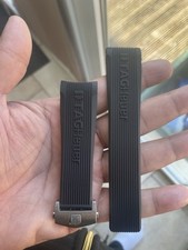 Pulseira de borracha preta com fecho de implantação adequada para relógios Tag Heuer (24mm) comprar usado  Enviando para Brazil