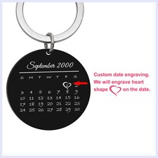 Chaveiro redondo gravado personalizado data calendário aço inoxidável etiqueta comprar usado Chaveiro redondo gravado personalizado data calendário aço inoxidável etiqueta comprar usado  Enviando para Brazil