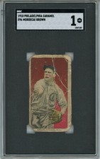 Usado, 1910 Philadelphia Caramel E96 - MORDECAI BROWN Chicago Cubs SGC 1 HOF comprar usado  Enviando para Brazil