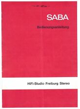 Saba bedienungsanleitung user gebraucht kaufen  Salzgitter