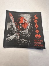 SODOMA, NO SIGNO DO MAL, BORDA PRETA, 4X4 POLEGADAS, PATCH TECIDO comprar usado  Enviando para Brazil