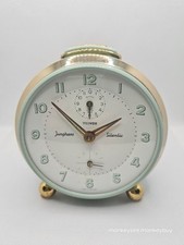 Junghans Silentic Trivox Mechanical German Made Olive Green Table Alarm Clock  comprar usado  Enviando para Brazil