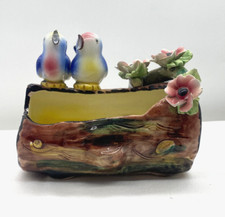 Usado, Vaso Dulane Itália anos 70 arte cerâmica figura 3D pássaros azuis kitsch assinado comprar usado  Enviando para Brazil