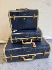 Samsonite Shwayder Bros Inc Conjunto de Mala de Bagagem Vintage Mármore Azul Capa Dura comprar usado Samsonite Shwayder Bros Inc Conjunto de Mala de Bagagem Vintage Mármore Azul Capa Dura comprar usado  Enviando para Brazil