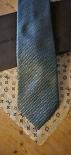 Gravata Louis Vuitton Vintage em Azul/Cinza com Caixa Original e Papel Tecido, usado comprar usado  Enviando para Brazil