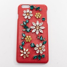 Capa DOLCE GABBANA Iphone 6 couro vermelho verde amarelo floral cristal, usado comprar usado  Enviando para Brazil