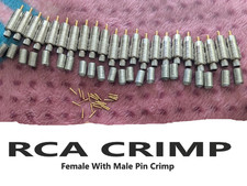 PACOTE DE 22===RCA plug dourado áudio vídeo fêmea com crimpagem de pino macho comprar usado  Enviando para Brazil