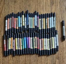 LOTE MISTO 40+ Marcadores de arte Prismacolor Premier ponta dupla fina e cinzel ponta comprar usado  Enviando para Brazil