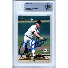 1998 Pacific #436 Rod Beck cartão assinado AUTO Beckett lajeado SF Giants comprar usado  Enviando para Brazil