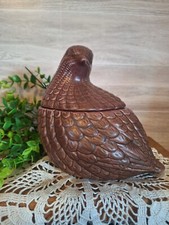 Antigo. Prato de cerâmica com codorna, prato de doces, decoração de cabine de caça, decoração de caverna de homem, comprar usado  Enviando para Brazil