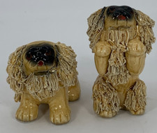 Antigo Par de Estatuetas de Cachorro Espaguete Pequim Cerâmica MCM Kitsch Fofo comprar usado  Enviando para Brazil