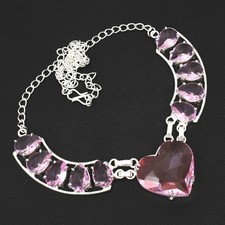 Colar grande feito à mão de pedra preciosa topázio rosa 41 gms LBN-6245 comprar usado  Enviando para Brazil