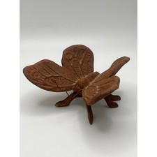 Usado, Antigo ferro fundido borboleta jardim planta flor inseto estátua pátina peso papel comprar usado  Enviando para Brazil