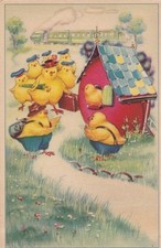 Cpa fantaisie poussins d'occasion  France