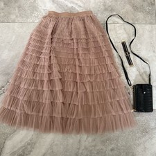 Lote de 3 peças de saia longa de tule em camadas (pequena/média), bolsa transversal e pulseira comprar usado  Enviando para Brazil