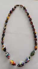 Collier perles millefiori d'occasion  Clermont-Ferrand-