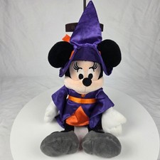 Chapéu de pelúcia laranja roxo Minnie Mouse Halloween Witch 13" parques da Disney  comprar usado  Enviando para Brazil