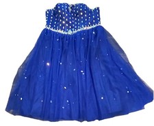 Usado, Vestido de formatura/festa azul royal cintura cinch sem alças strass feminino 20 Plus comprar usado  Enviando para Brazil