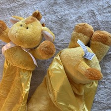 Cobertor de segurança Baby Ganz amarelo girafa abraço cobertor de cetim amoroso grande, usado comprar usado  Enviando para Brazil