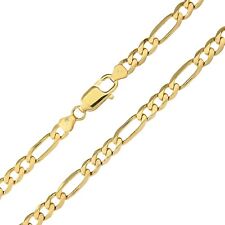 Colar de corrente Figaro ouro 9 quilates 18 polegadas largura 5 mm Reino Unido Hallmarked, usado comprar usado  Enviando para Brazil