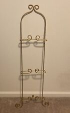 Usado, Cabide de parede vintage placa display dourado pergaminho vertical 3 níveis 38" de altura comprar usado  Enviando para Brazil