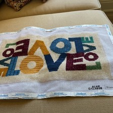 Completed love needlepoint for sale  Floral Park