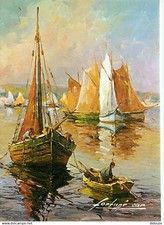 Bateaux art peinture d'occasion  Fruges