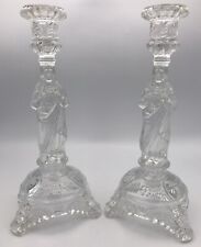 Paire bougeoirs verre d'occasion  Cuq-Toulza