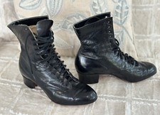 Botas de couro eduardiano antigas com cadarços pequenas, usado comprar usado  Enviando para Brazil